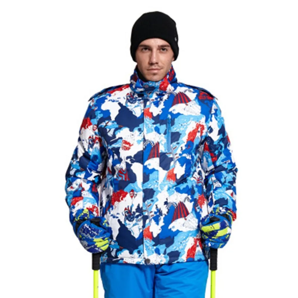 Новая модная Лыжная куртка мужская водонепроницаемая ветрозащитная теплая верхняя одежда дышащая Лыжная Сноубординг походная зимняя