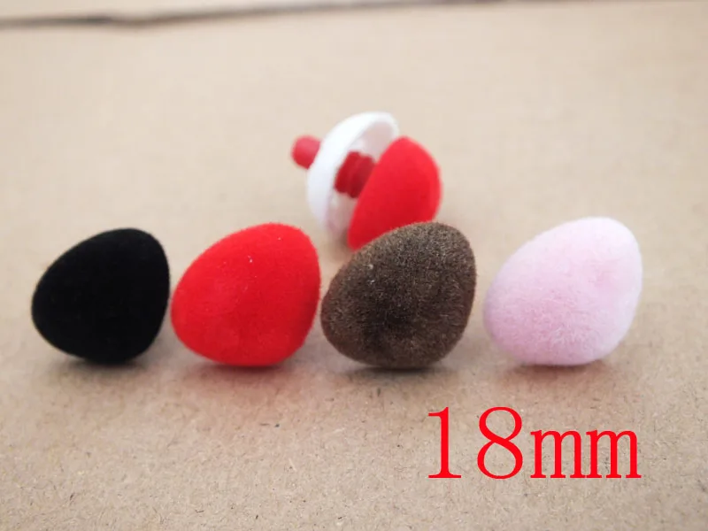 40pcs 18mm Mixed colors  Teddy Bear Noses Safety Noses --Each color 10pcs