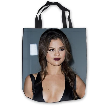 

Custom Canvas Selena Gomez ToteBags Hand Bags Shopping Bag Casual Beach HandBags Casual 180713-03-56