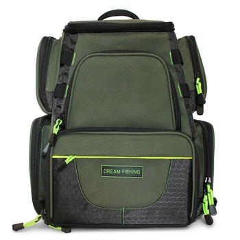 

Large Fishing Tackle Backpack Outdoor Gear Bag Fishing Bait Bag Compact Tackle Backpack with 4 Fishing Bait Box Carp Pesca