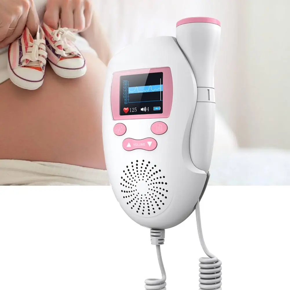 

New Home LCD Backlit Ultrasonic Pregnancy Fetal Doppler Baby Heart Rate Monitor