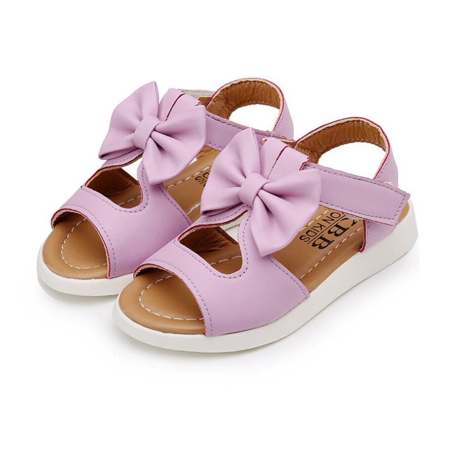 

Girls Sandals Summer 2019 New Kids Shoes PU leather Bowtie Sandal Beach Shoes Fashion Princess Baby Girl Casual Children Sandals
