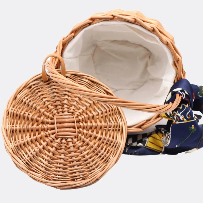 TOPHIGH Borsa a mano intrecciata in vimini di bambù Borse a cestino per le donne 2025 Borsa da spiaggia estiva di moda Vendita calda Molto bella Tote Bolsos - immagine 6
