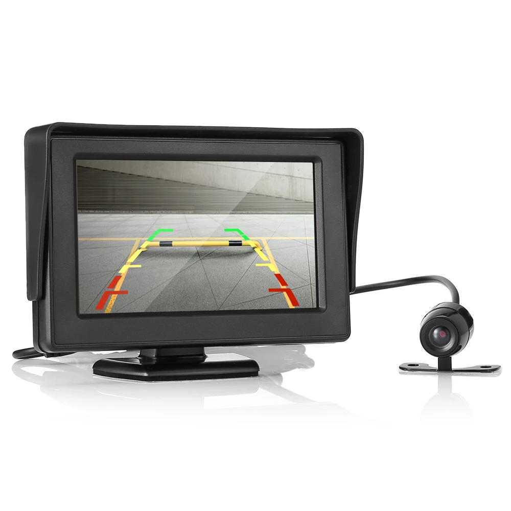 

4.3 Inch Screen Display Car Monitors Reverse Camera Automovil With 170 Degrees Diagonal Viewing Angle Night Vision For All Cars