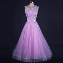 Ballroom Dance Dress Women Sleeveless Purple Standard Tango Waltz Flamenco Ballroom Competition Costume Adult