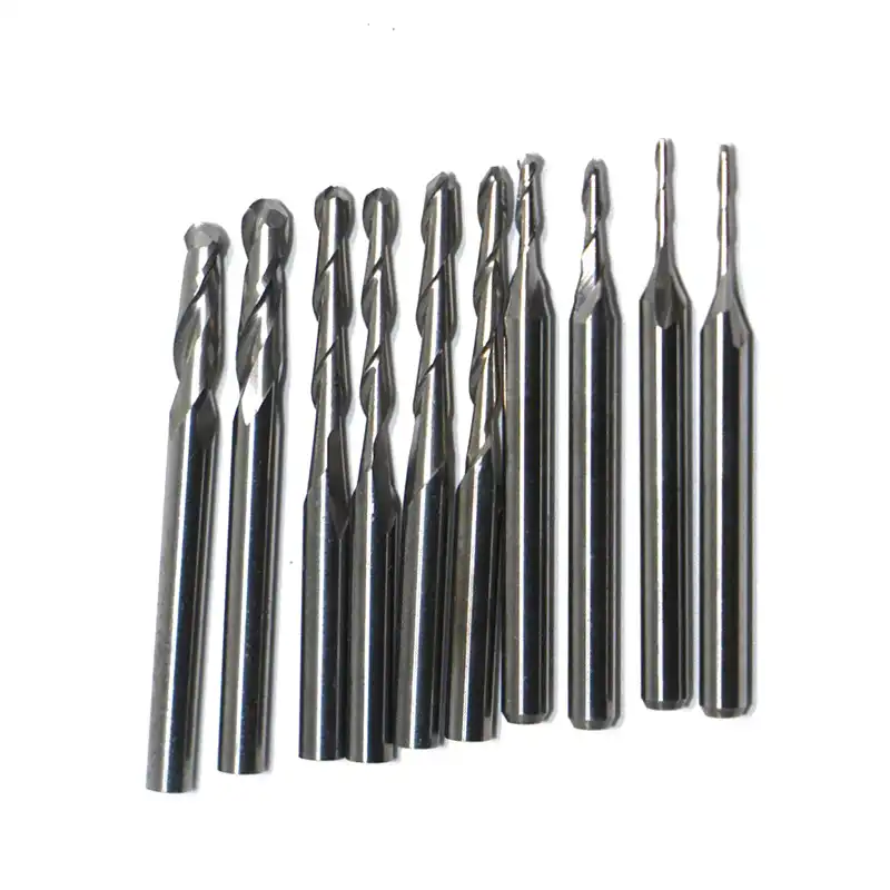 10 Pcs 1//4 Shank Carbide Ball Nose End Cnc Mill Engraving Router Bits 1-3.175mm
