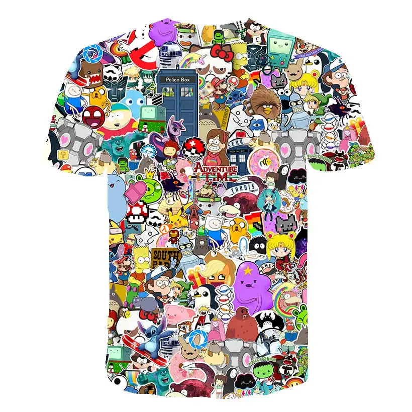 Cloudstyle анимированная Мужская/женская футболка с 3D принтом, забавная футболка Gintama bleach, мультяшная головоломка Наруто