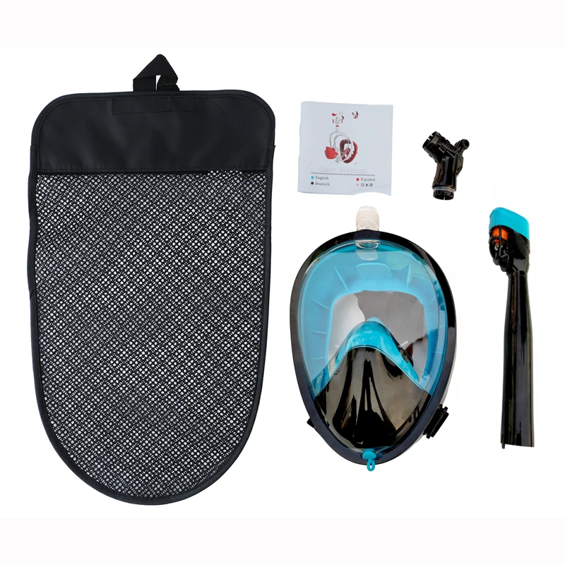 360 Degree Rotate Full Face Snorkeling Masks 180 View Anti-fog Anti-Leak Snorkel Scuba Underwater Diving Mask