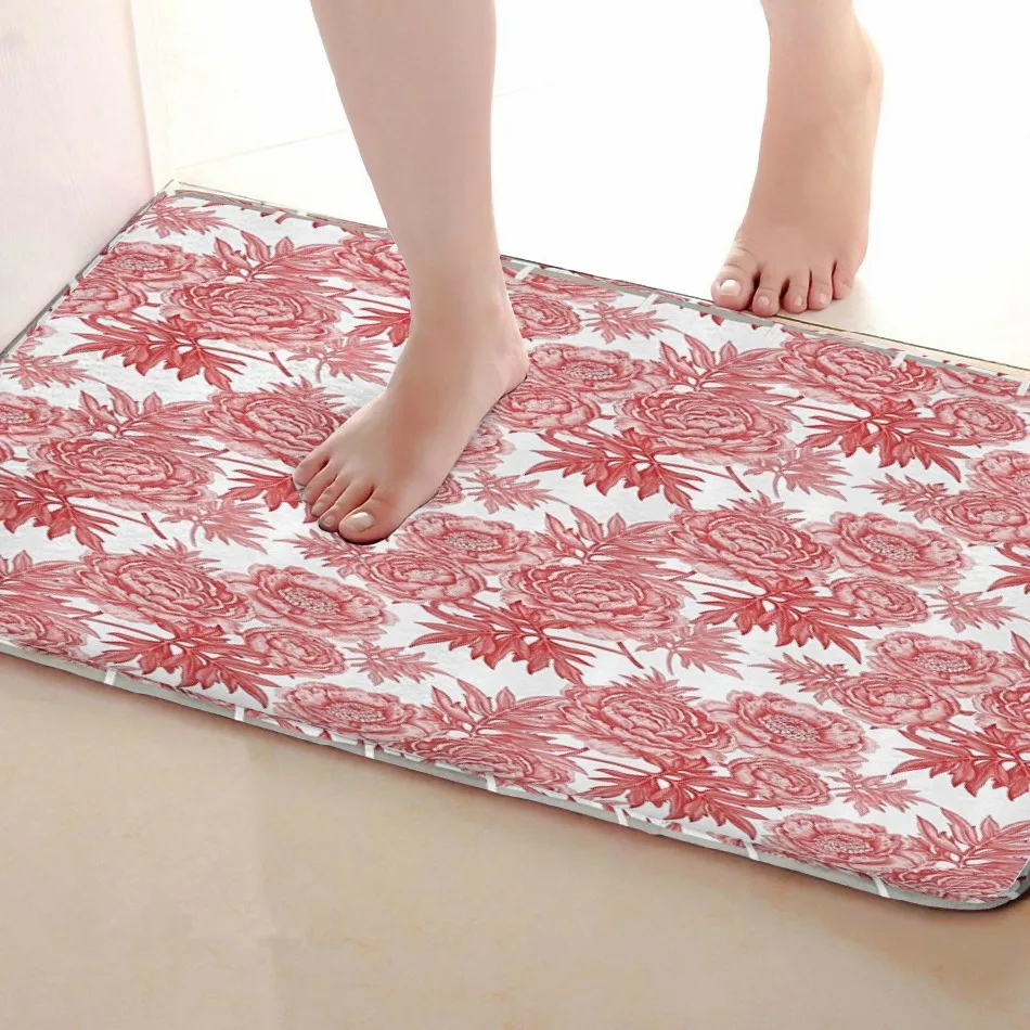 Цветок Стиль Ванная комната Коврики, забавные Нескользящие Для ванной Коврики, Занавески для душа Интимные аксессуары, Коврики Чинг вашей душе Шторы