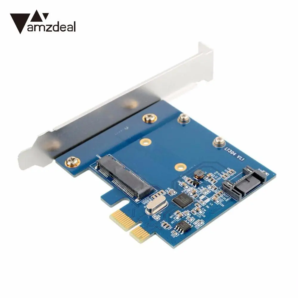 Amzdeal Новый 6 ГБ/сек. PCI E Express для sata 3 0 msata ssd расширение управления Адаптер