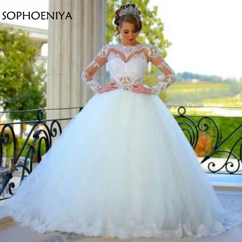 

New Arrival Long sleeve Wedding dresses 2019 Vestido de noiva Luxury Wedding dress Bridal gown Robe de mariee dress bride