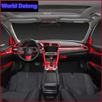 Kaufen Innen Molding Accessoires Klavier Rot ABS Decroation Abdeckung Trimmt Für Honda Civic 10th Gen LHD 2016-2018