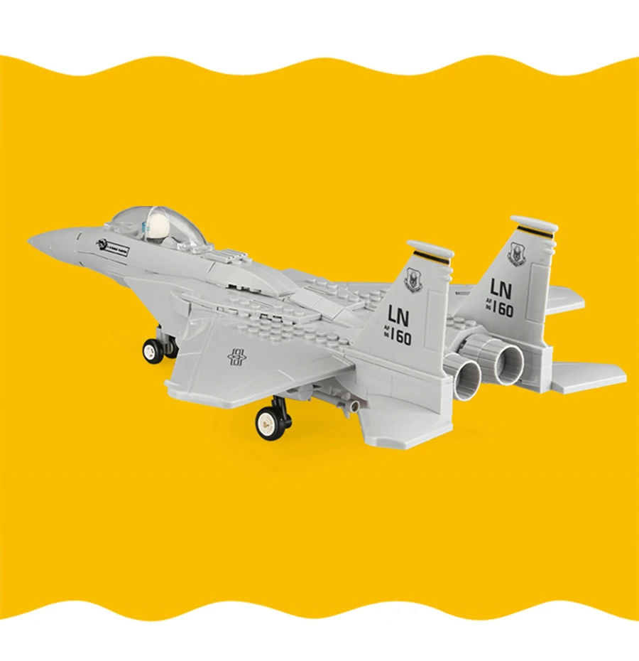 Blocos de Construção Brinquedos para Adultos Cabem Legoinglys Pces Série Militar F-15 Eagle Fighter Moc Avião Modelo Kits Montar Presente 270 8 Cheap Blocos