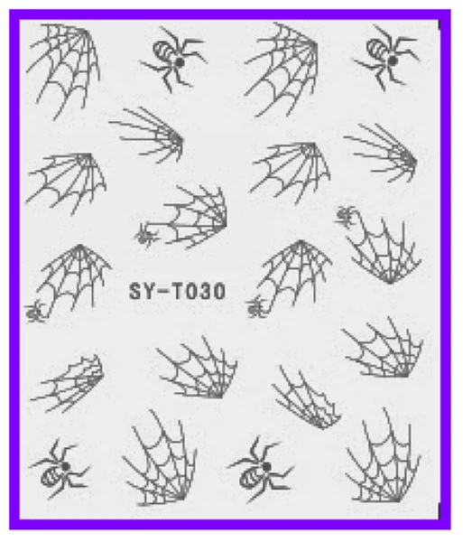 1X Gold / Silver Spider Web Water Transfers Stickers Nail Decals Decal SYT030 | Красота и здоровье