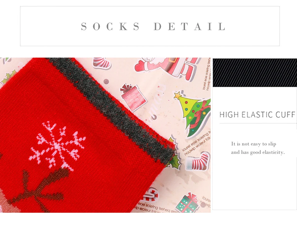 Hot sale New Arrival Women's Winter Socks Christmas Cartoon Print Long socks Christmas Gift Warm Soft Santa Claus Elk Sock (8)