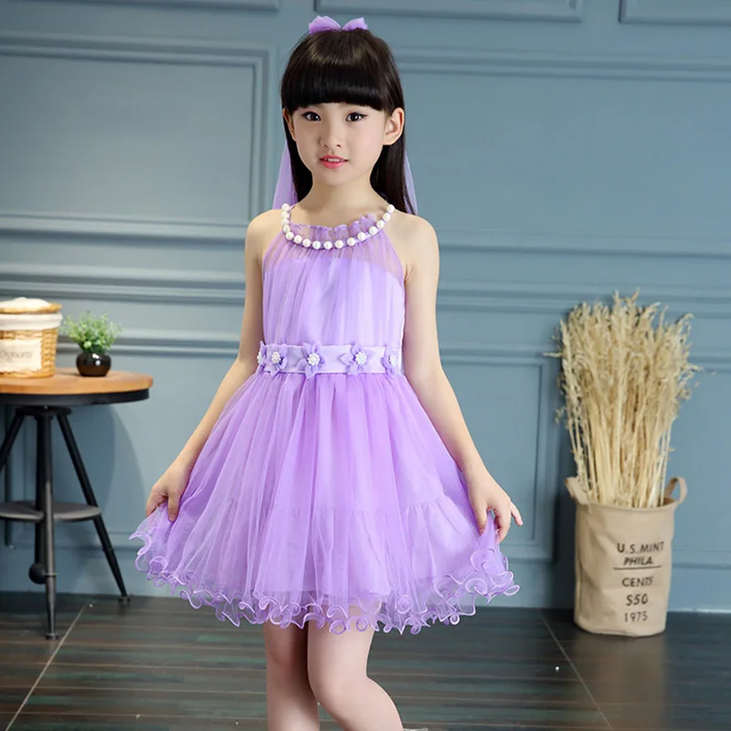 Детские платья для девочек, лето, vestidos, свадебное платье летняя одежда для маленьких девочек платье принцессы для детей 4, 6, 8, 10, 12, 14 лет - Цвет: purple