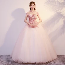 Пышное Платье с рукавами-крылышками; пышные платья для дебютантов; пикантные платья для девочек с воротником «Мандарин» и бусинами; цвет розовый; милое бальное платье; 16