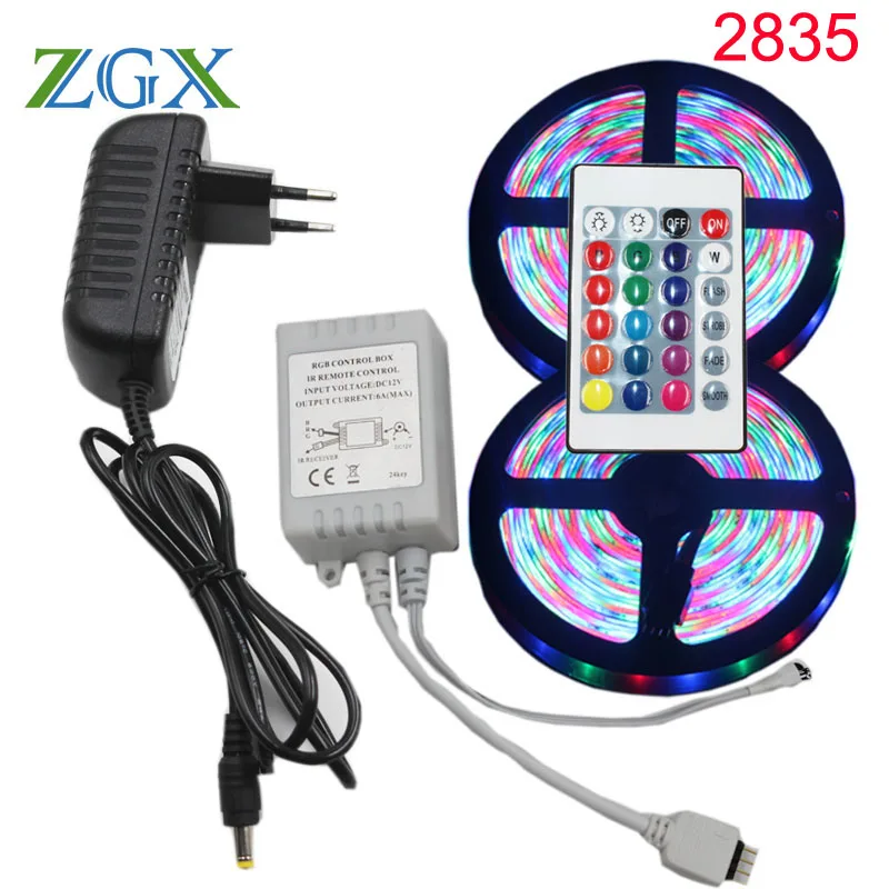 RGB светодиодная лента 5050 2835 3528 гибкая ip 20 водонепроницаемая неоновая лампа tira ик
