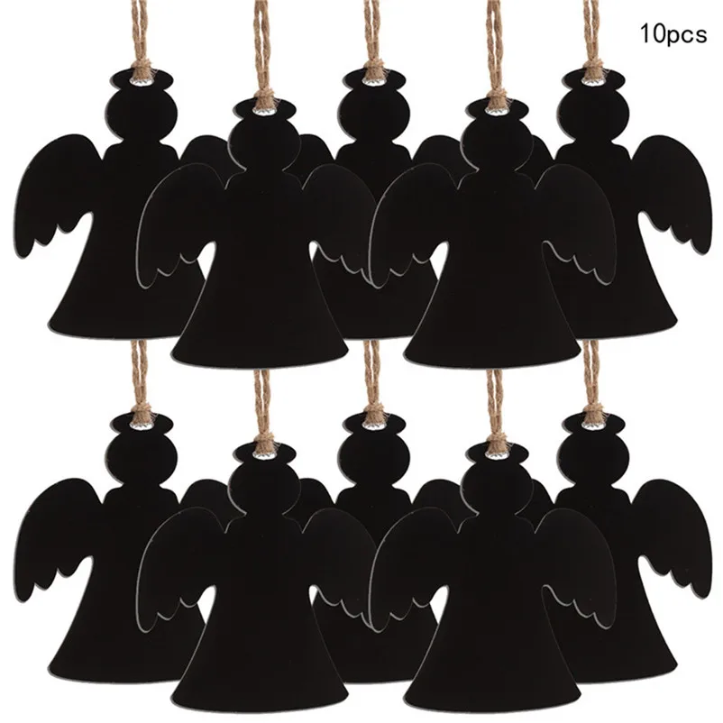 10pcs Small Blackboard Pendant Christmas Decorations Children's Home decor Ornaments Party Christmas Decorations for Home O15 (6)