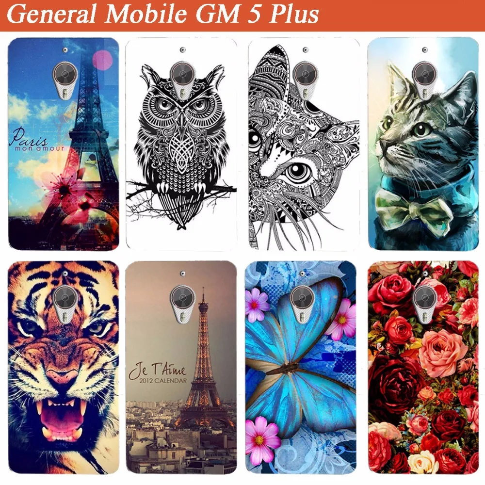 

For General Mobile GM 5 Plus Case Cover ZAGTER Brand Diy Colored Soft Tpu Case For General Mobile GM 5 Plus 5.5" Phone Bags