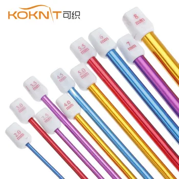 

KOKNIT 11pcs Crochet Hooks Needles Hand Sewing Needles Set Multicolour 2.0-8mm Tunisian Afghan Aluminum Knitting Needles Tools