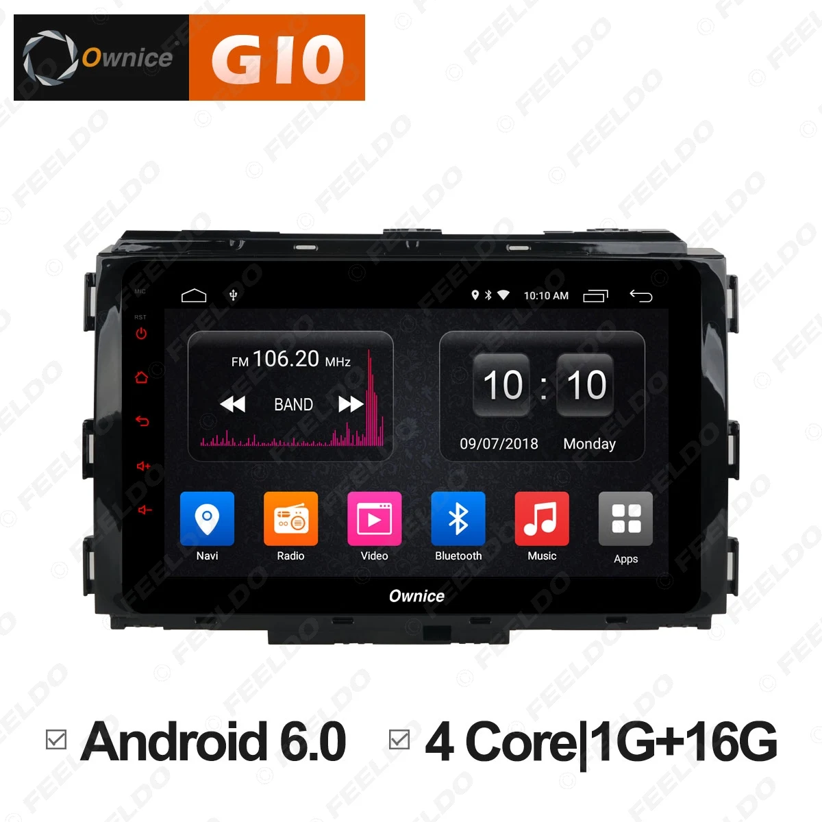 Best FEELDO 8 " Android 6.0 4-Core/DDR3 1G/16G/Support 4G Dongle Car Media Player With GPS/FM/AM RDS Radio For Kia Carnival 2014-2017 0