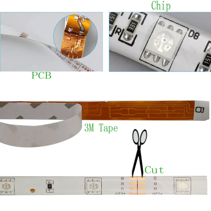 BO светодиодный ENGYE SMD5050 RGB светодиодный свет прокладки Водонепроницаемый 5 M 10 м 15 м гибкая лента + ИК-пульта дистанционного управления и