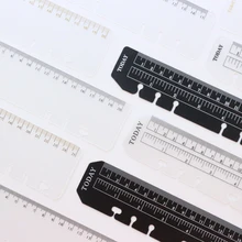 Domikee clássico pp 6 buracos régua para binder planejador notebooks, escritório, escola, régua de índice, marcadores de página, acessórios a5a6