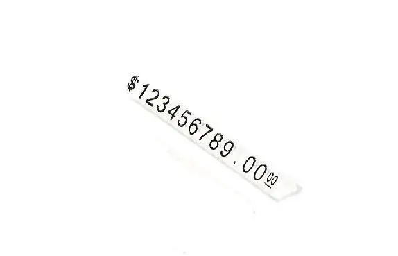Мини-цена кубики с цифрами монтажные блоки палка комбинированный номер цифры знак часы ювелирные изделия поп цена дисплей стенд рамка - Цвет: Dollar Black Clear
