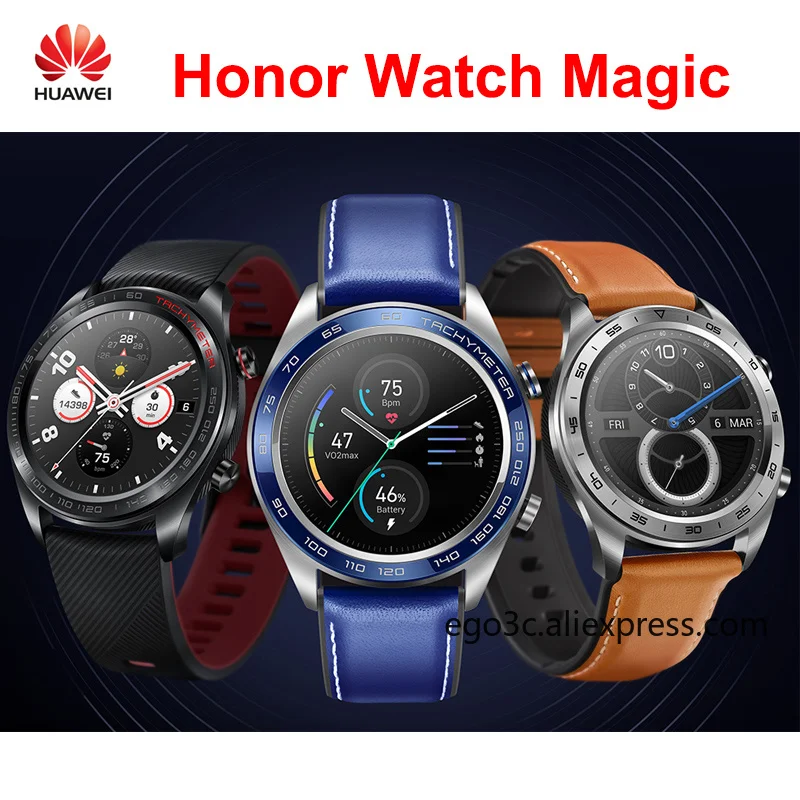 Huawei honor watch magic smartwatch 1,2 дюймов AMOLED сенсорный экран heartrate мониторинг BT4.2 BLE gps 5ATM водонепроницаемый