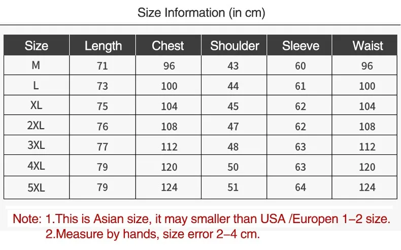 Size Table