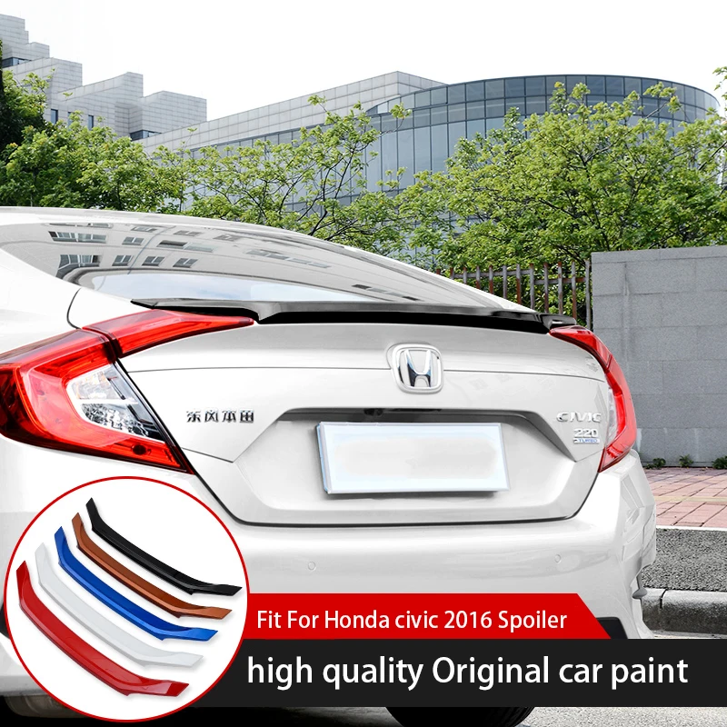 Для Honda Civic 2016 2017 2018 заднее крыло спойлера на крышке багажника Спойлеры крыльев