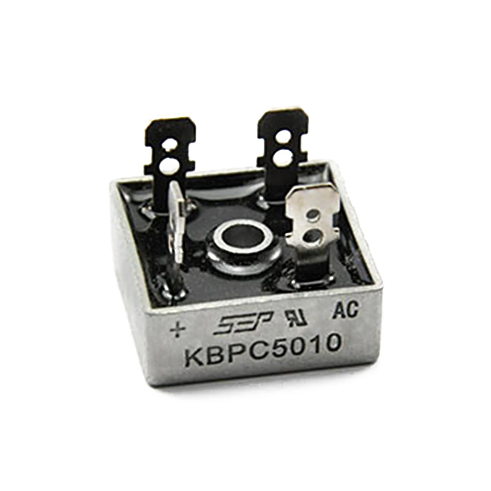 KBPC5010 диодный мост выпрямителя KBPC-5010 однофазный площади диодный мост выпрямителя KBPC5010 модуль 4 контактный кабель с металлическим чехол 10 шт.# LS302