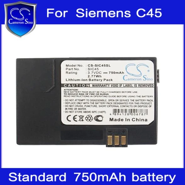 Mobile Phone Battery For Siemens C45 C50 2118 3118 M46 M50 M45 A50 Mt50 C45 750mah Replacement Battery Hk Brand Cameron Sino Battery Description Battery 12v7ahbattery Powered Led Lantern Aliexpress