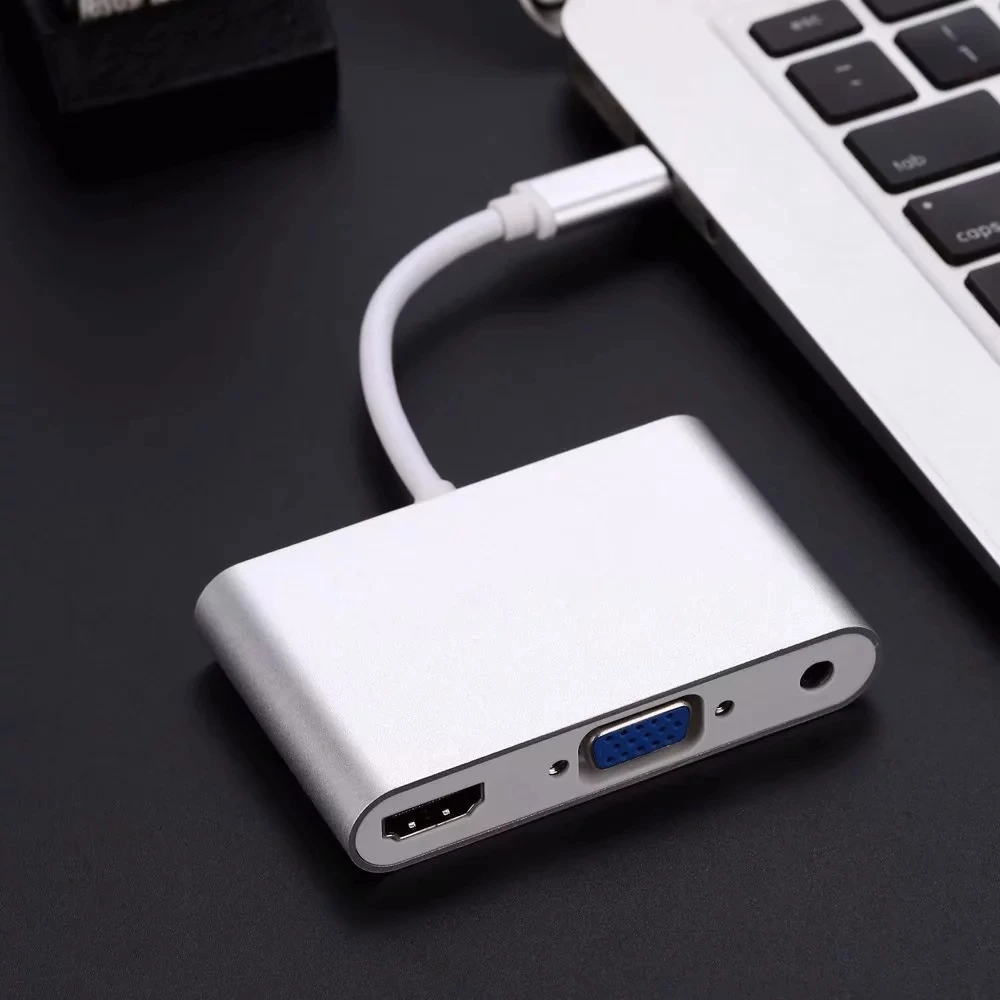 USB C HDMI VGA Adapter Thunderbolt 3 Type C to HDMI VGA Cable for MacBook Samsung S10S9S8 Huawei Mate 2010 P20 Pro USB-C HDMI (8)