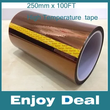 

Free Shipping 250mm x 30M High Temperature Heat Resistant Polyimide PCB tape, Insulating tape, Gold BGA Tape