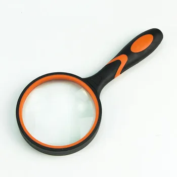 

3.5X Optical Glass Lens 80mm Reading Magnifying Glass Anti-Slip Shatter-Resistant Handle Magnifier
