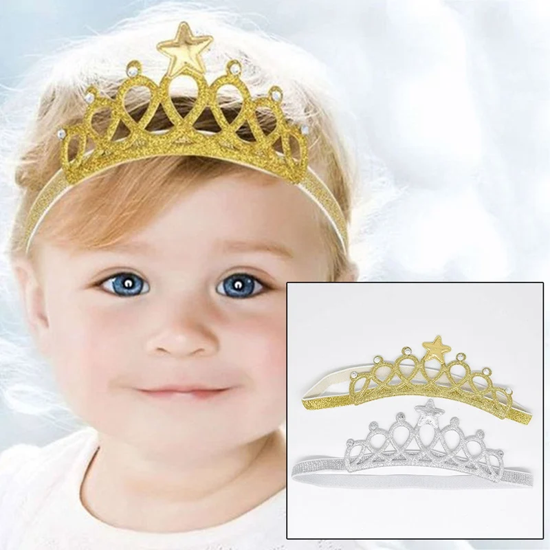 1 Piece Baby Headwrap Crown Birthday Baby Headbands Girls Hair Head