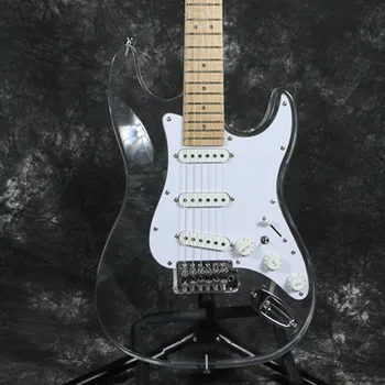 

Free shipping newArrivel Electric Guitar Pink LED acrylic guitar