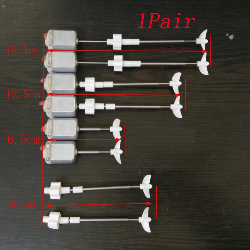 

1Pair RC Boat Drive Set 130Motor+Shaft+Coupling+Bushing+CW/CCW Propeller L 6.5/9/12.5/14.5CM Shaft Assembly Hull Spare Parts