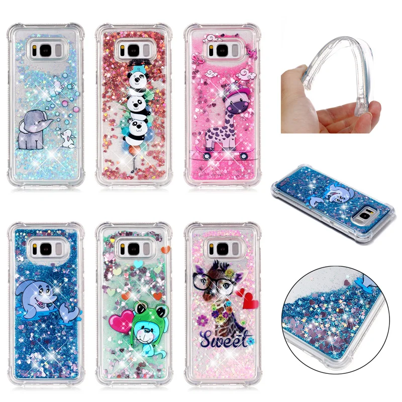 

Glitter Liquid Sand Case Quicksand Soft TPU Silicone Cover Shell Coque Capa for Samsung Galaxy S5 S6 S7 Edge S8 S9 Plus Note 8 9