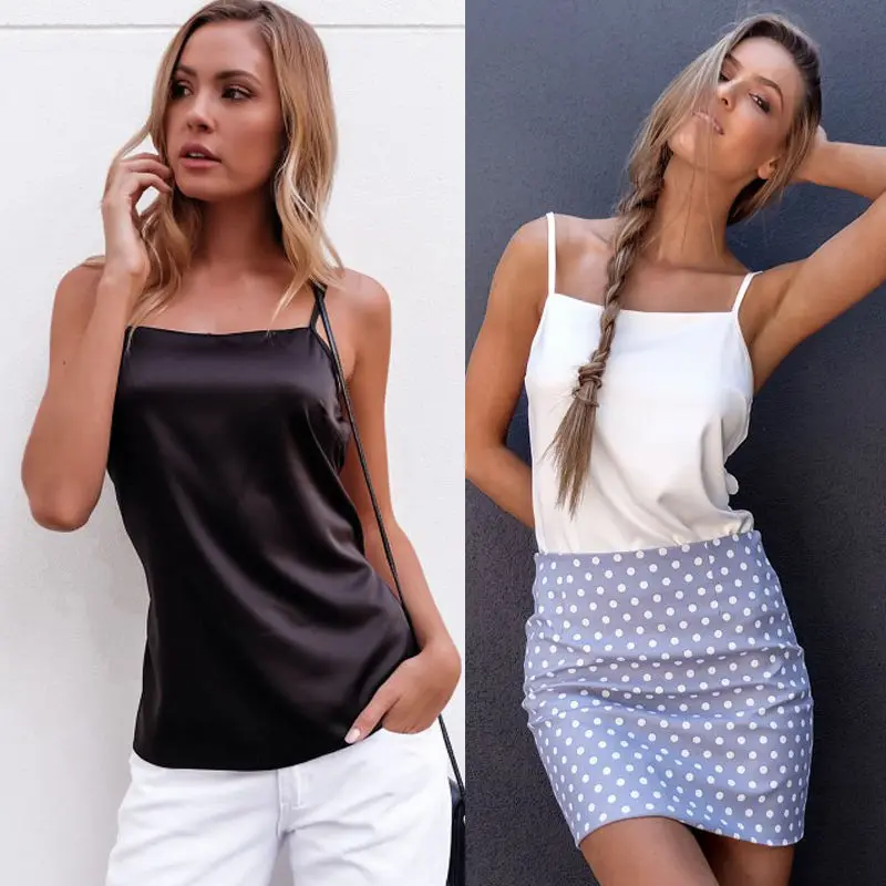 Женский топ на бретельках hirigin белый/черный с бантом летняя мода|black tank|cropped