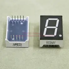 10 шт./лот) 10 контактов 8011AY 0,8 дюйма 1 бит цифра 7 сегментный желтый светодиодный дисплей общий катод цифровой дисплей