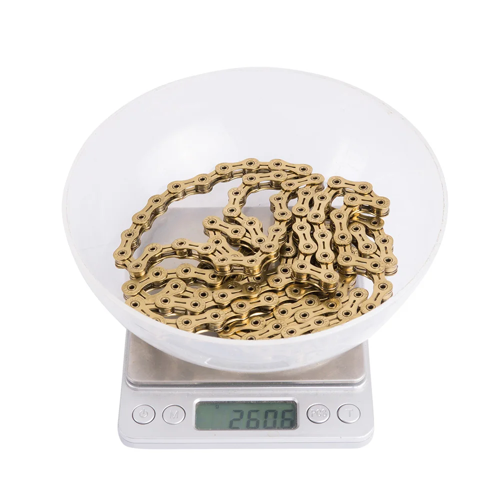 Sale ZTTO 10s 10v Golden Bike Chain 10 Speed Bicycle Chains Hollow SLR Gold 20s 30v for MTB Mountain Road Bike K7 parts HG System 4