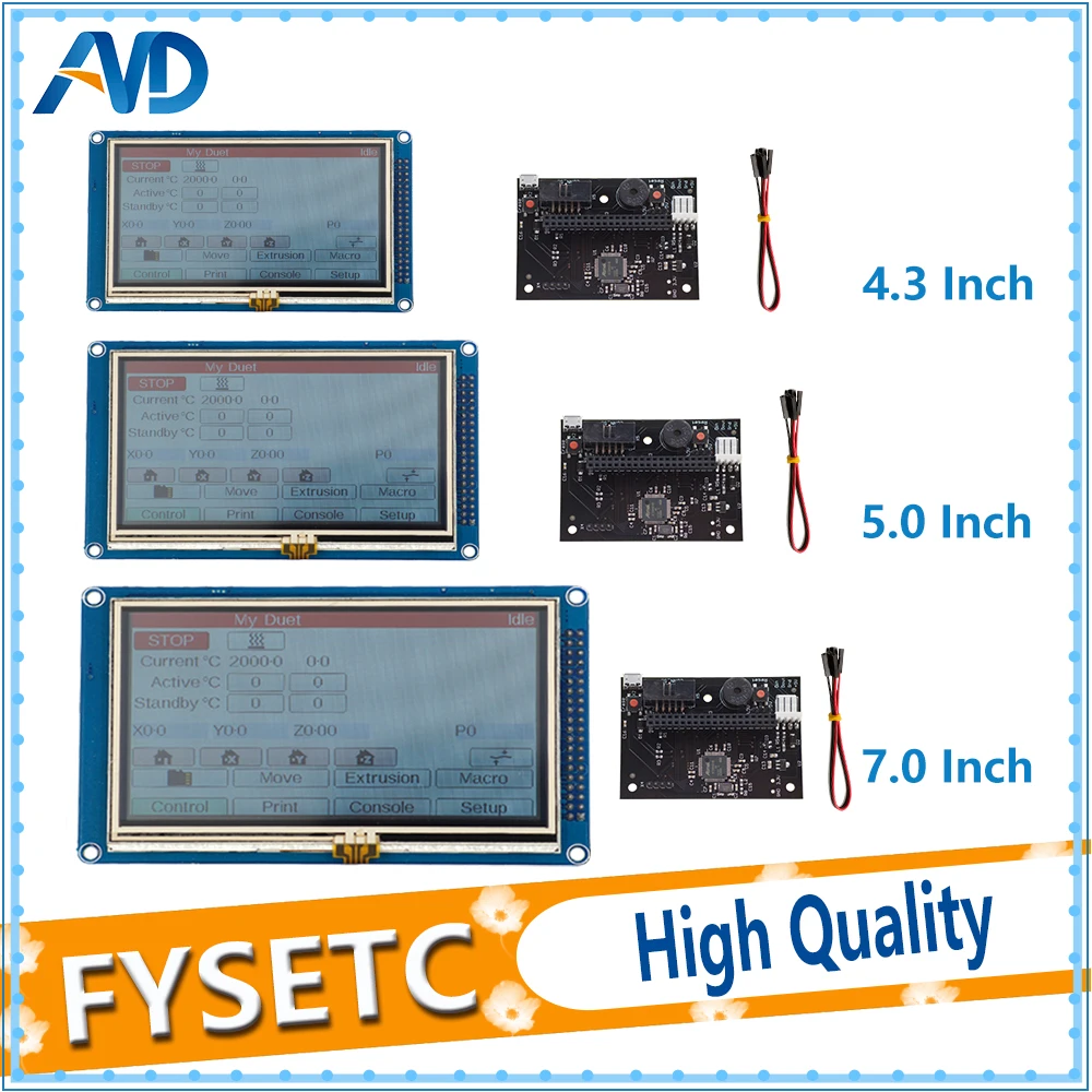 Цветной сенсорный экран 1/4 &quot5&quot 7 &quot+ контроллер PanelDue для DuetWifi