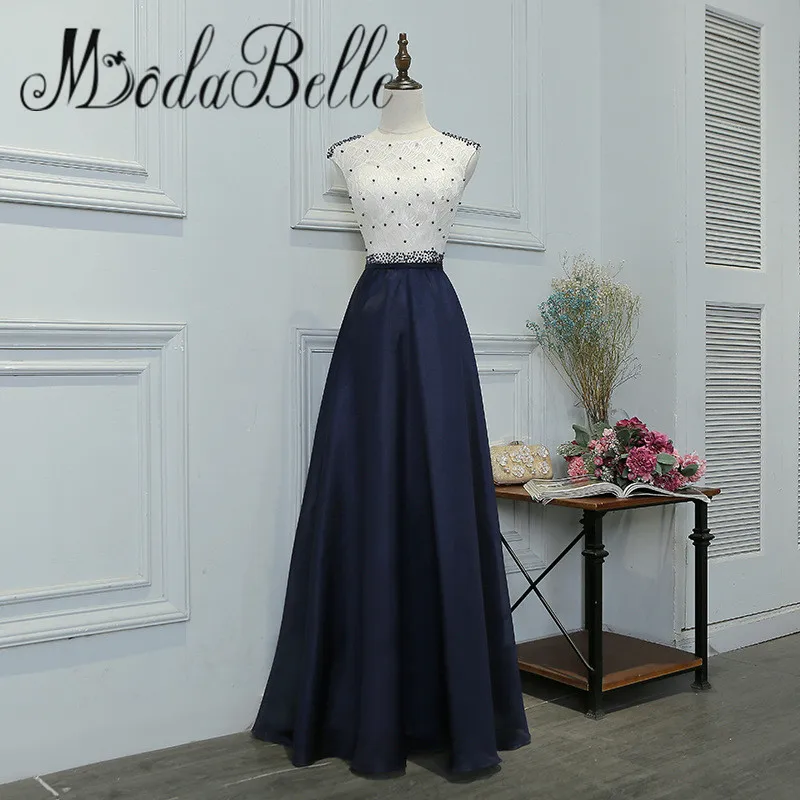 navy blue and white bridesmaid dresses