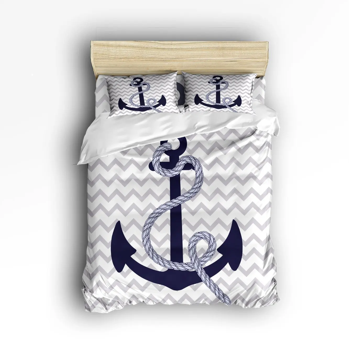Details about   Full Queen Bed Bag Navy White Anchors Nautical Comforter Sheet Set 7 Pieces NEW 