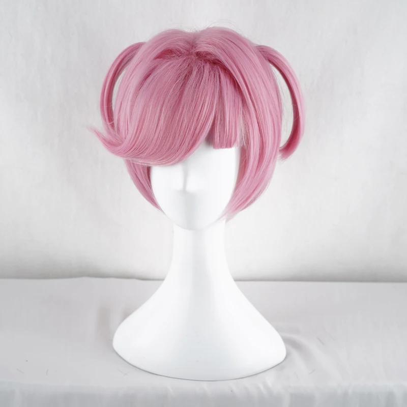 Парик для косплея по мотивам игры DDLC Doki Literature Club Natsuki розовый термостойкий
