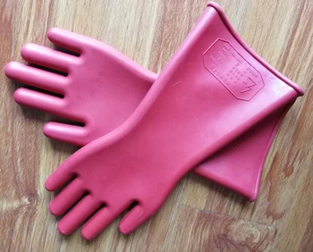 Guantes aislantes de trabajo en vivo de 12KV, adecuados para guantes aislados de 8000V, guantes de látex natural puro a prueba de fugas 2