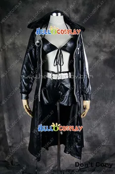 

Vocaloid 2 Black Rock Shooter Big Zipper Leather Cosplay Costume H008
